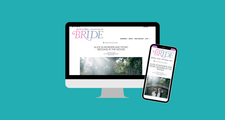 Featured: Sophie and Lewis on Rock n Roll Bride