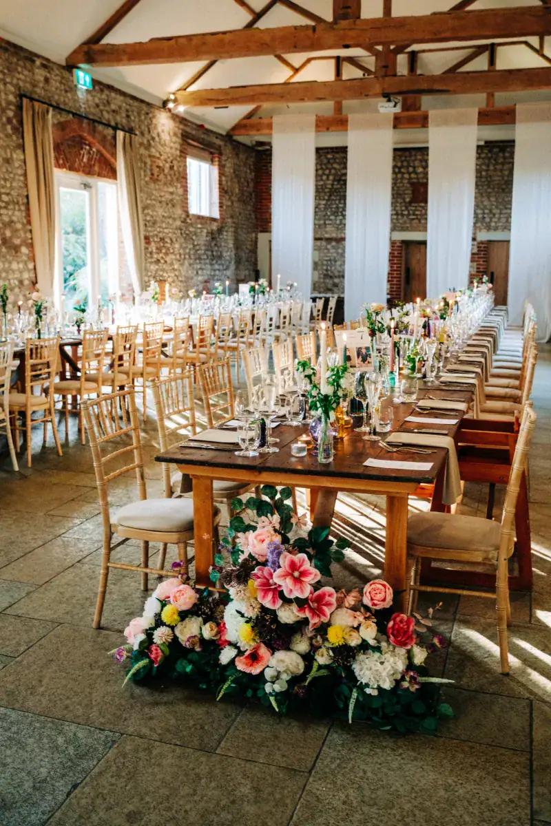 farbridge wedding photographer chichester sussex - table set up for wedding