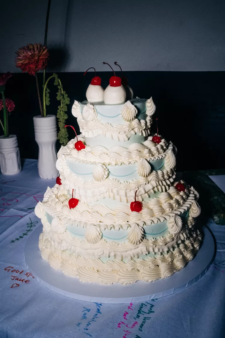 Wedding Cake captured by alternative wedding photographer Dale Weeks London