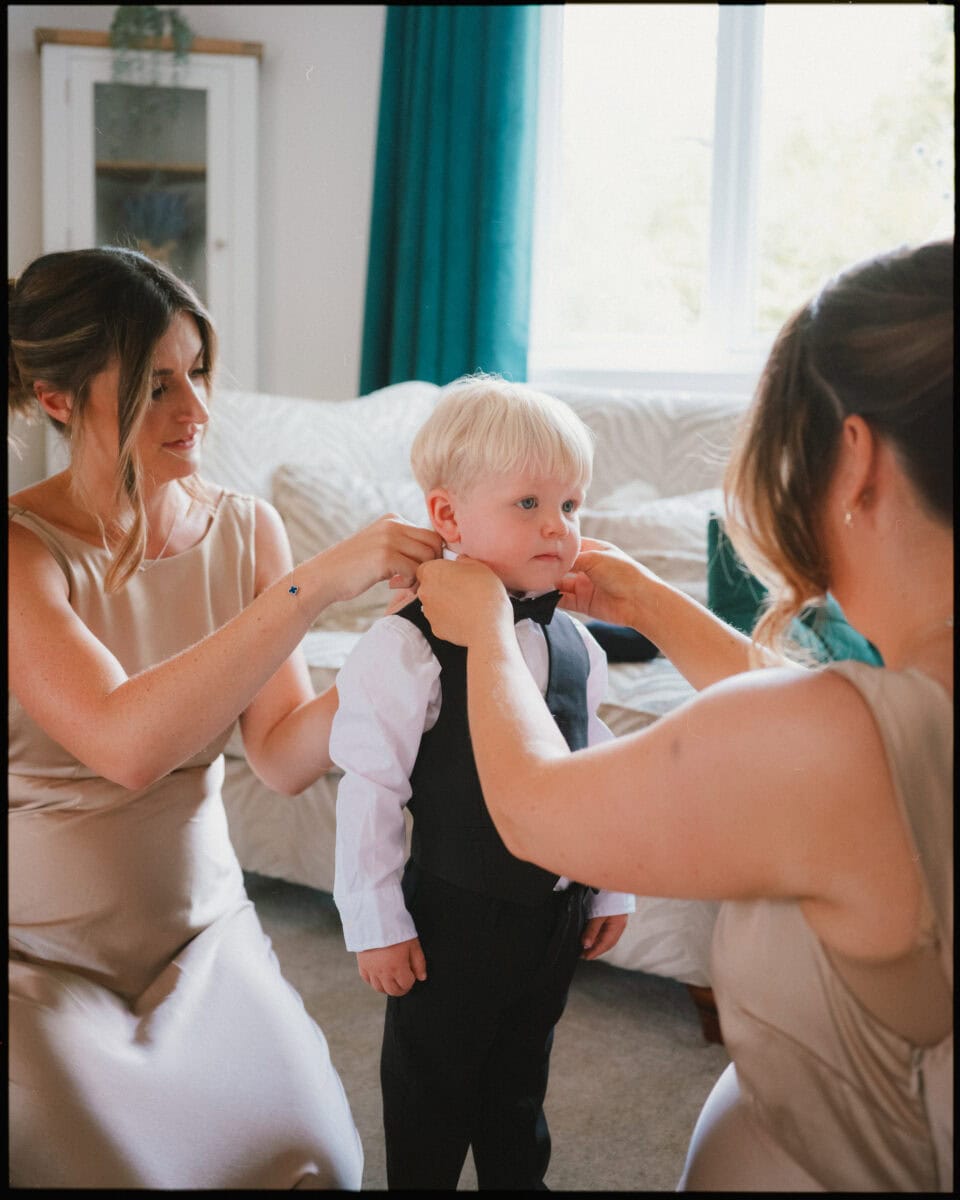 longton wood wedding photographer kent - page boy getting ready