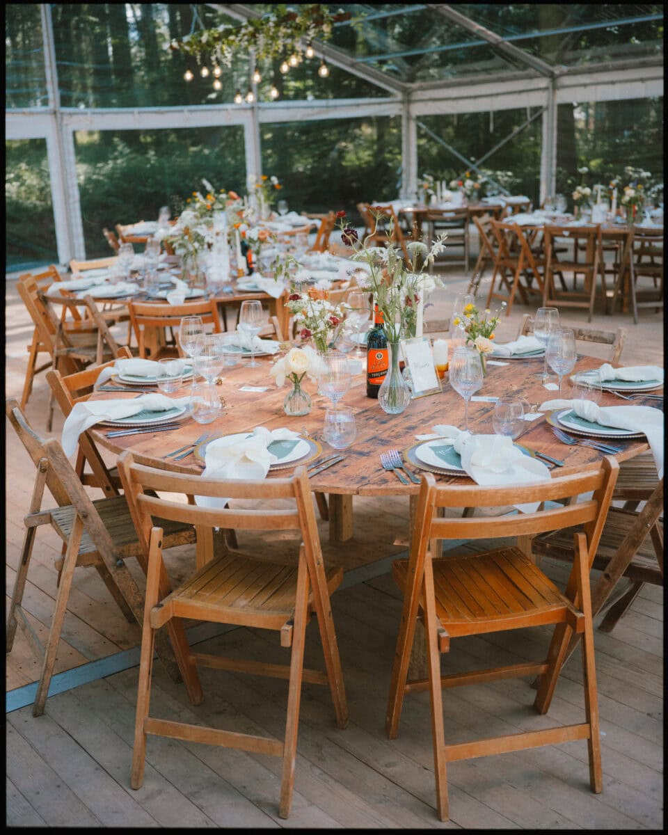 longton wood wedding photographer kent - table set up