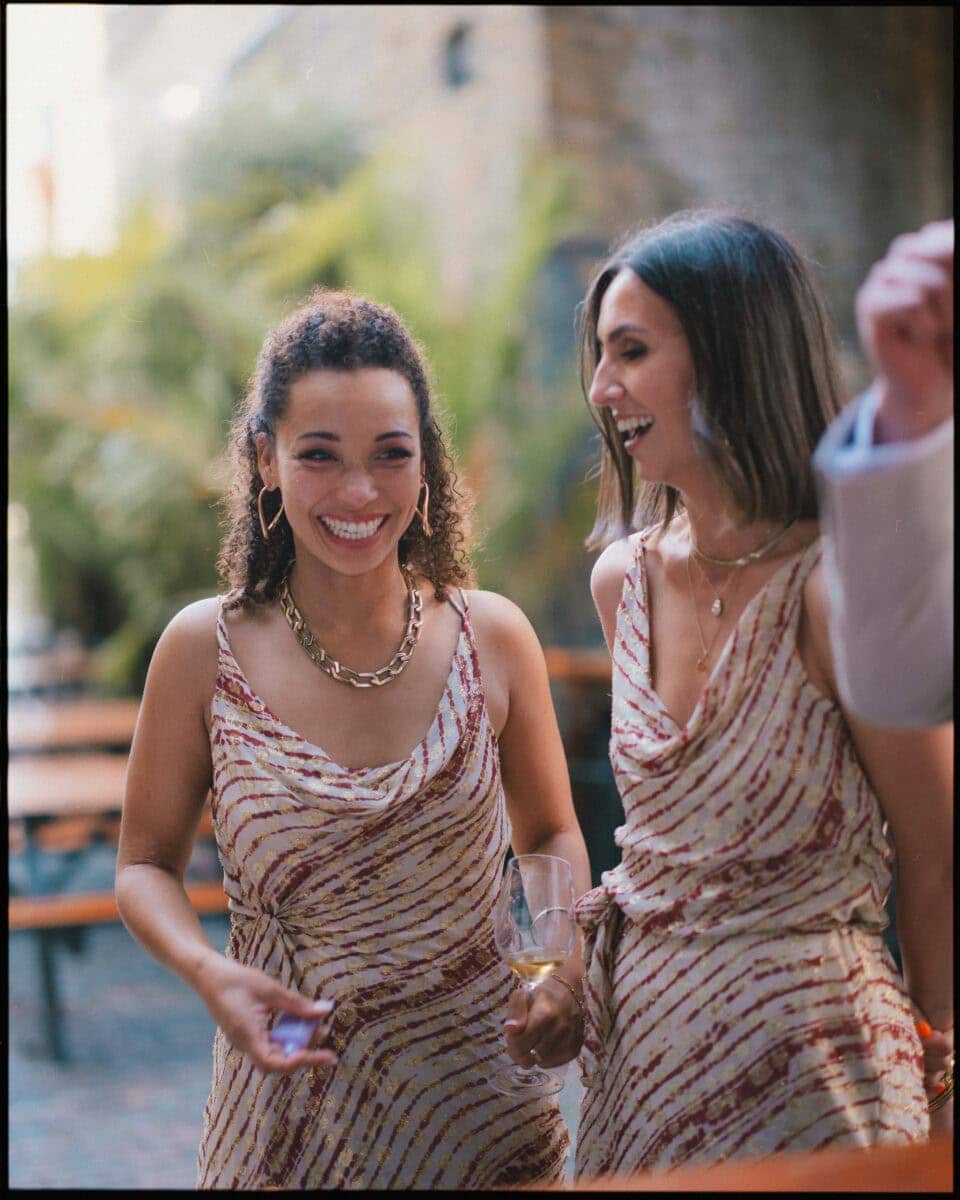 The Depot N7 wedding photographer London — bridesmaids in the courtyard