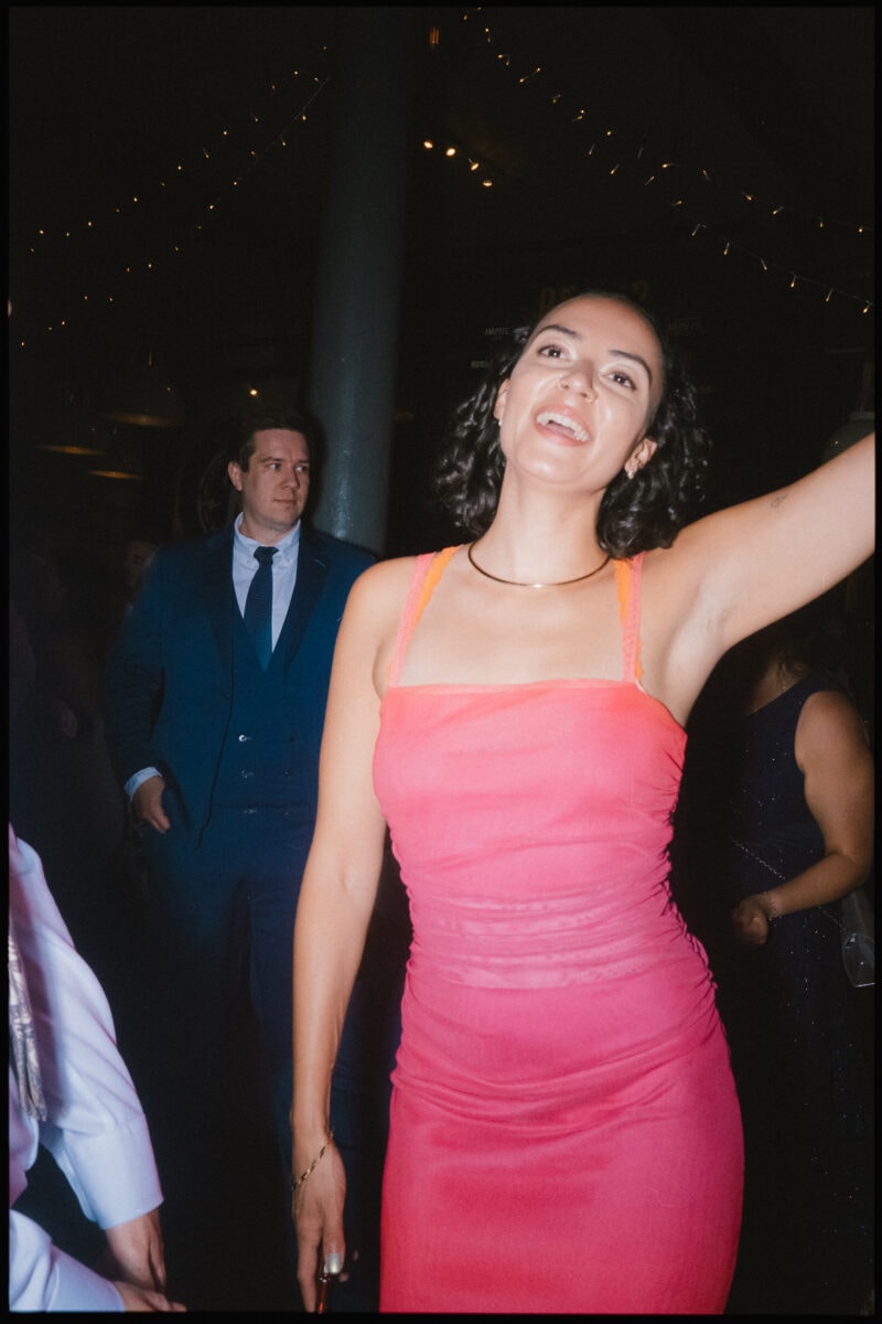 The Depot N7 wedding photographer London — guest dancing on dancefloor