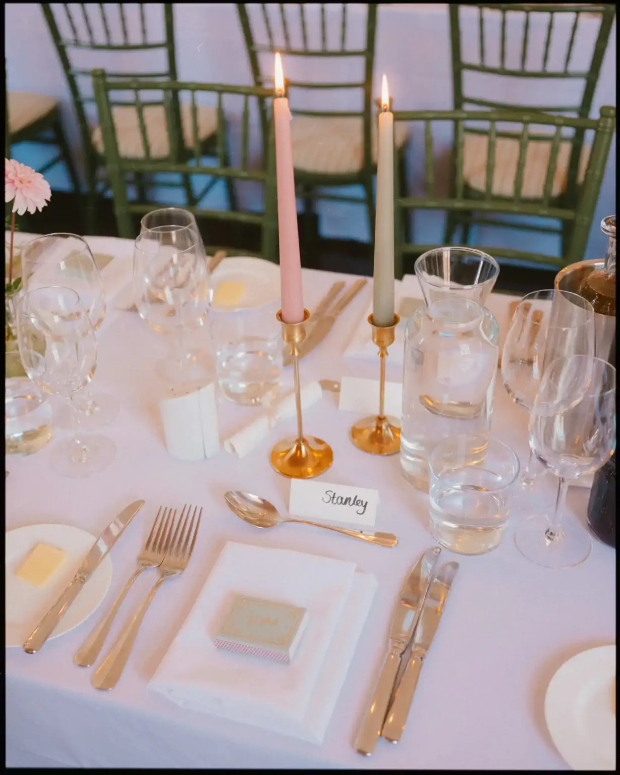groom place setting at the george in rye