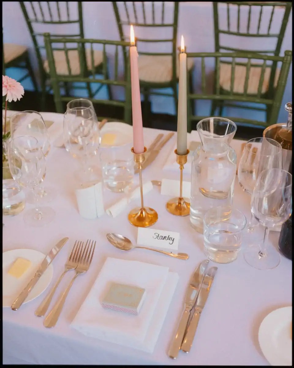 groom place setting at the george in rye