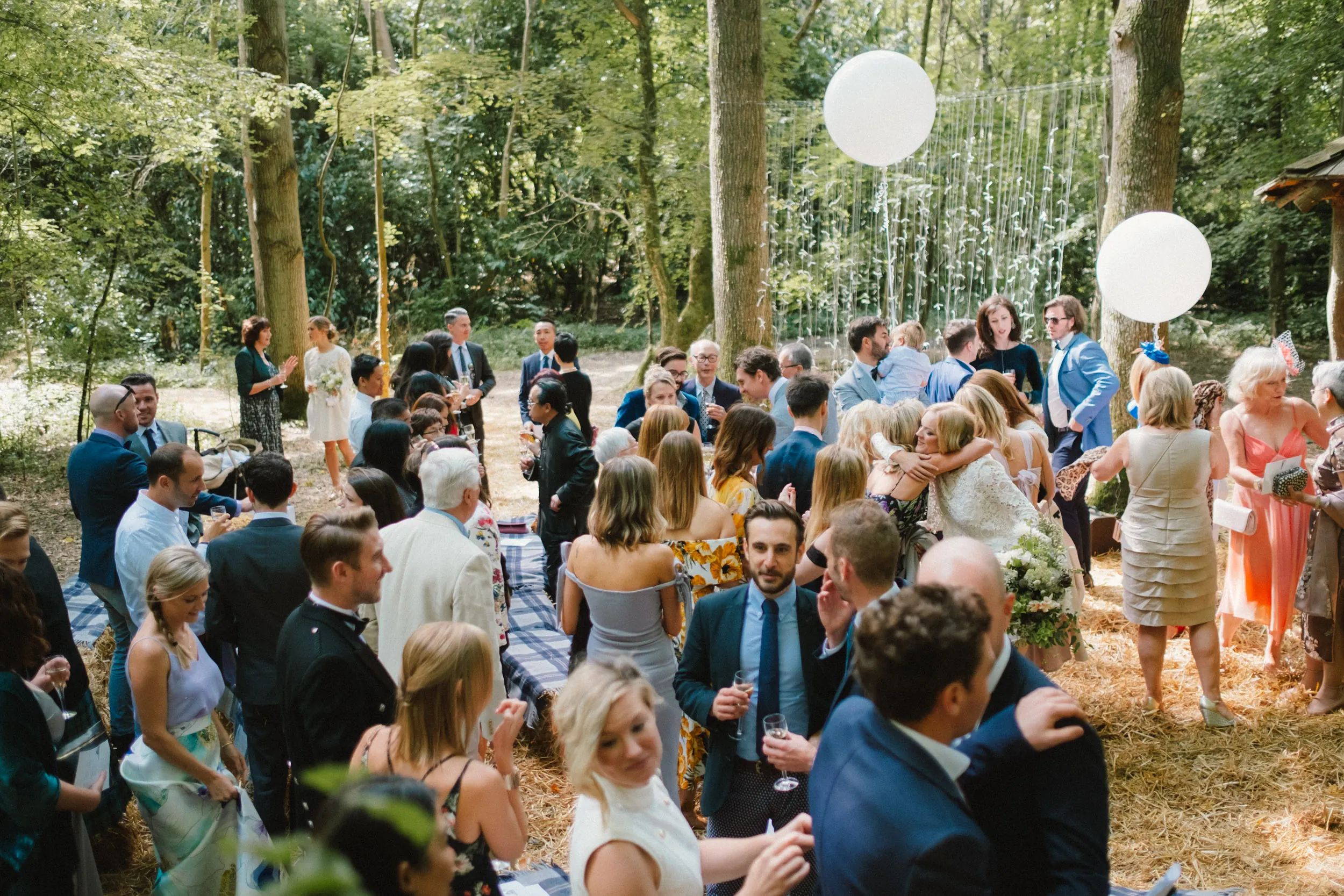 ceremony in the woods at exclusive woodland wedding venue paper mill hawkhurst kent