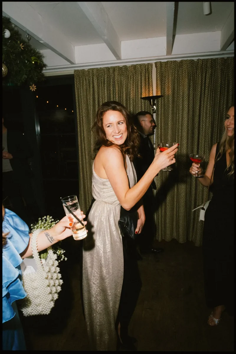 the gallivant wedding photographer rye sussex - guest dancing direct flash