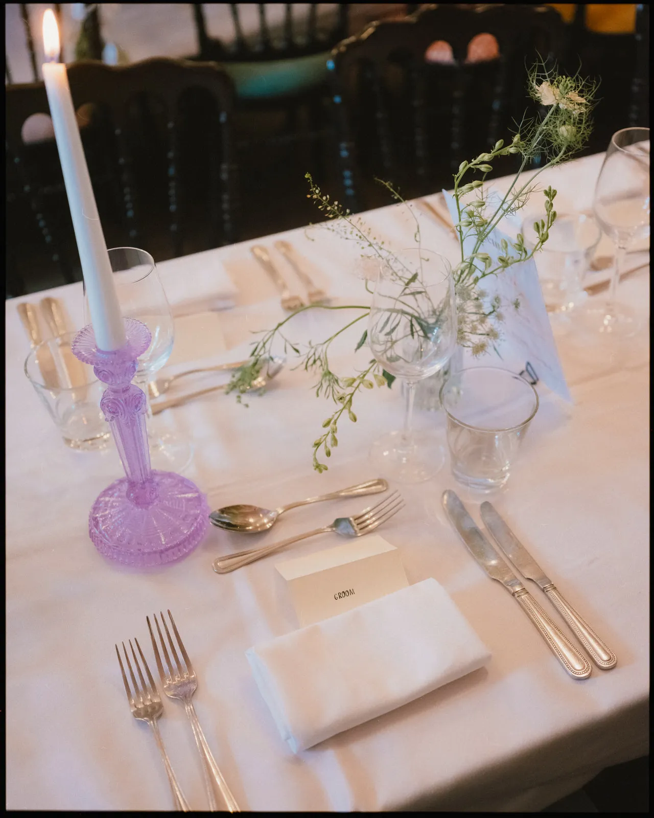 the bell in ticehurst wedding photographer sussex -table details