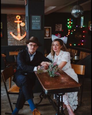 // Got married, skipped the speeches, hit the pub. Hastings, confetti, and the best kind of chaos. The St Leonard never stood a chance...